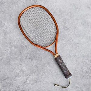 Vintage Ektelon Flex Racquetball Racket Brown Frame Leather Grip